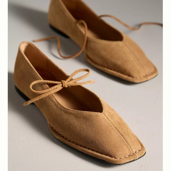 ALOHAS Shoes - ALOHAS Camel Suede Flats
